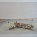 Slave boat on the Nile - View looking towards the pyramids of Dashour and Saccara