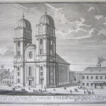 Prospectus templi Parochialis in Turri, titul: 14. Div. Auxiliarium, cupus fundamento primus lapis a S. Caesar. Maj. Immissus est, an: 1712. an vero 1723. titulo Parochialis Ecclesiae coepit gaudere.