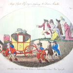 Eccentric Excursions or, Literary & Pictorial Sketches of Countenance, Character & Country in different parts of England & South Wales. Stage Coach Passengers passing Wooburn Sands.
