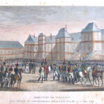 Abdication de Napoleon, Son depart de Fontainebleau pour l’ile d’ Elbe, (Le 20 Avril 1814)