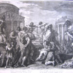 Frodato e il peso, che Sulpizio, e Brenno Patteggiaro; il Tribun fa tristo cenno; Freme il Pallo, e la spada a pesi aggiunge:  Ma in quello il Dittator Camillo giunge.