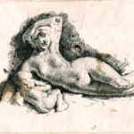 (Reclining nude, mother & child)