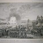 Retraite des Francais, après la Bataile de Leipsick (le 19 Octobre 1813)