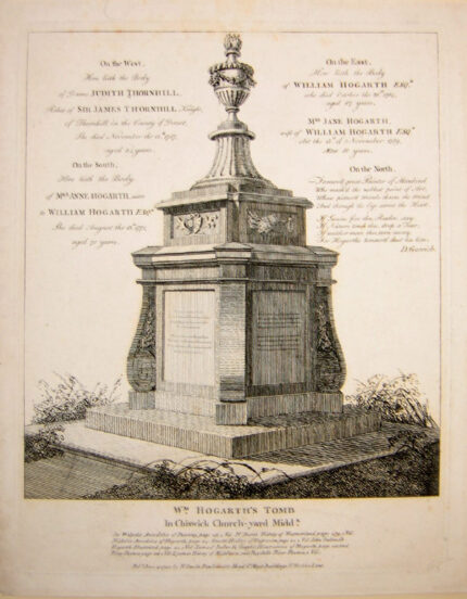 Wm. Hogarth's Tomb in Chiswick Church-yard Middx.