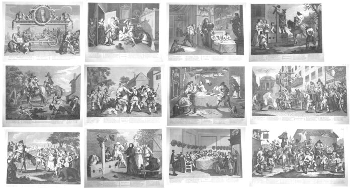 Twelve Large Illustrations for Samuel Butler's Hudibras