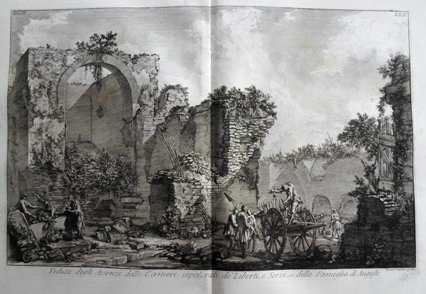 Pl. XXII. Veduta degli Avanzi delle Camere sepolcrali de' Liberti - Giovanni Battista Piranesi Prints