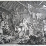 William Hogarth - Strolling Actresses Dressing in a Barn