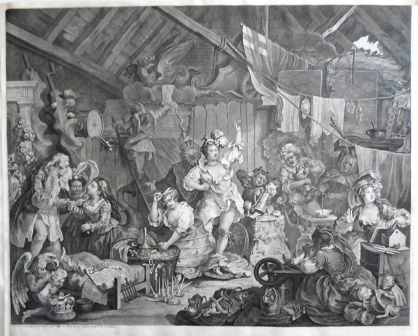 William Hogarth - Strolling Actresses Dressing in a Barn