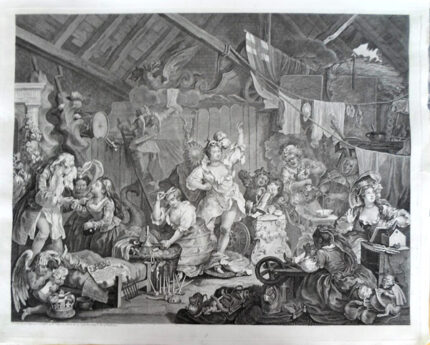 William Hogarth - Strolling Actresses Dressing in a Barn