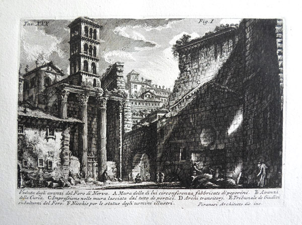 XXX Fig I Veduta degli avanzi del Foro di Nerva - Giovanni Battista Piranesi Prints