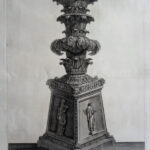 Giovanni Battista Piranesi Prints - Vasi, Candelabri, Cippi, Sarcofagi, Tripodi, Lucerne, Ed Ornamenti Antichi Disegn. Marble Candelabrum Wilton Ely 936