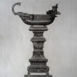 Giovanni Battista Piranesi Prints - Vasi, Candelabri. Marble Trireme supported by an ornamental pedestal. Wilton Ely 1000