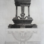Giovanni Battista Piranesi Prints - Vasi, Candelabri. Marble Tripod dedicated to Apollo found at Cicero’s Villa. Wilton Ely 988