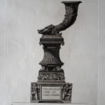 Giovanni Battista Piranesi Prints - Vasi, Candelabri. Monument of a boar’s headed rhyton on a vase found in a tomb on the Via Appia. Wilton Ely 993