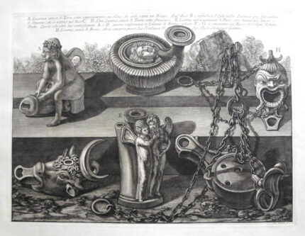 Giovanni Battista Piranesi Prints - Vasi, Candelabri, Cippi, Sarcofagi, Tripodi, Lucerne, Ed Ornamenti Antichi Disegn. Wilton Ely 899