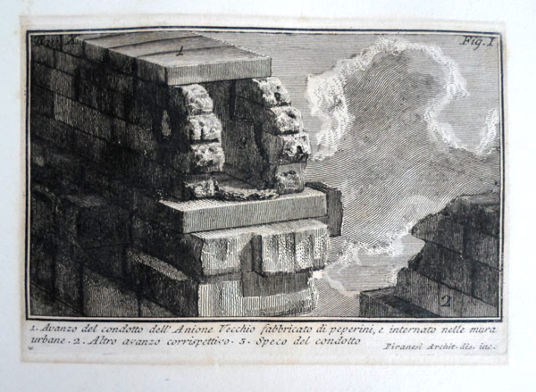 Antichita Romana Vol 1 p X Fig I Avanzo del condotto dell’ Antone Vecchio - Giovanni Battista Piranesi Prints