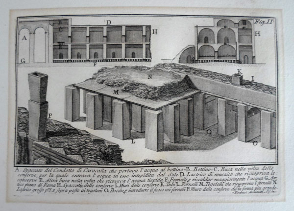 Antichita Romana Vol 1 p XIX Fig. II Spaccato del Condotto di caracalla - Giovanni Battista Piranesi Prints