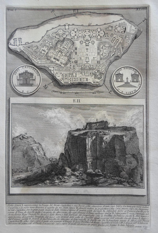 Antichita Romana Vol 1 p XLIIII Pianta del Monte Capitolino…- Giovanni Battista Piranesi Prints