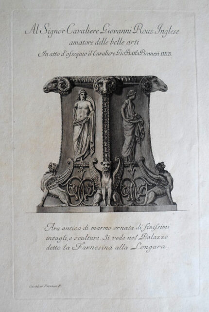 Giovanni Battista Piranesi Prints - Vasi, Candelabri, Cippi, Sarcofagi, Tripodi, Lucerne, Ed Ornamenti Antichi Disegn. Wilton Ely 982