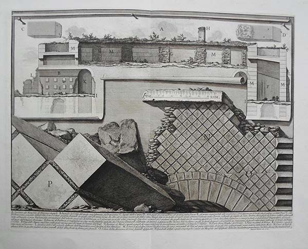 LXII. A. Spaccato del Mausoleo di Ottaviano Augusto - Giovanni Battista Piranesi Prints
