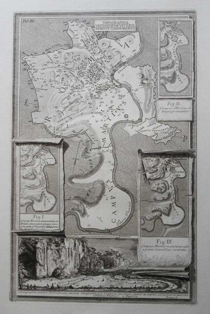 Tab IV Three maps - Giovanni Battista Piranesi Prints