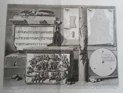 XXXII Latus posticum lateri C insequentis Tabulae, inscriptionem ferens, qua M Aurelius, et L Verus Antonio Pio - Giovanni Battista Piranesi Prints