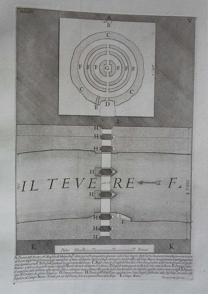 V. Pianta dell’Avanzo del Mausoleo di Adriano Imp - Giovanni Battista Piranesi Prints