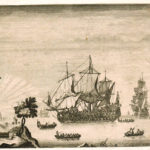 Shipping by the shore.