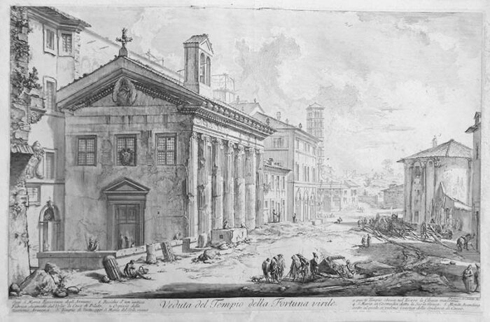 Veduta del tempio della Fortuna Virile - Giovanni Battista Piranesi Prints