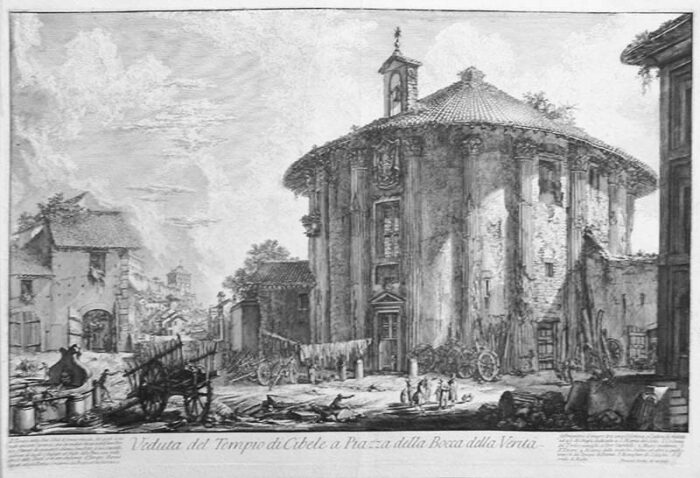 Veduta del Tempio di Cibele a Piazza della Bocca della Verita - Giovanni Battista Piranesi Prints