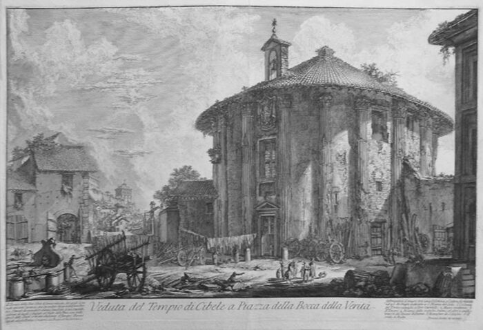 Veduta del Tempio di Cibele a Piazza della Bocca della Verita - Giovanni Battista Piranesi