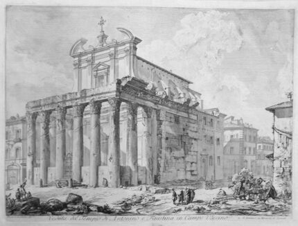 Veduta del Tempio di Antonino e Faustina in Campo Vaccino - Giovanni Battista Piranesi Prints