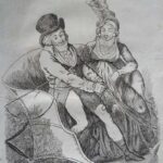 (A couple driving a phaeton).