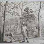 (A scene in a park with a Coach arriving)