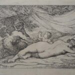 Venus and Cupid approached by a Satyr