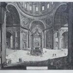 Veduta interna della Basilica di S. Pietro in Vaticano vicino alla Tribuna.