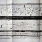 Antichita Romana Tom III Plate XLI  Iscrizione del Mausoleo di Cajo Cestio…