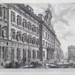 Veduta della gran Curia Innocenziana edificata sulle rovine dell’ Anfiteatro di Statilio Tauro..