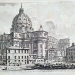 Veduta dell’ externo della gran Basilica di S. Pietro in Vaticano