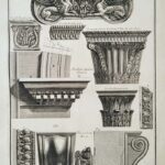Plate XIII  Various etc. capitals from Villa Borghese, Arch of Septimus Severus etc.