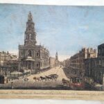 A View of Somerset House with St arys Church in the Strand, London