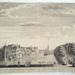 A Perspective View of  the Canal, Mall and great Church at the Hague