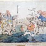 British invalid driving foreign animals from proceeding to the camp.