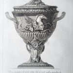 Cinerary Vase of terracotta with a sea horse in relief, from a drawing by Cavalier \ghezzi in the Vatican Lbrary