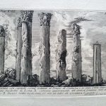 XIIII Fig. 1 Sette colonne con capitelli corinti spettanti al Tempio di Giuturna
