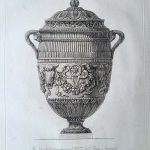 Marble Vase with bucrania supporting garlands
