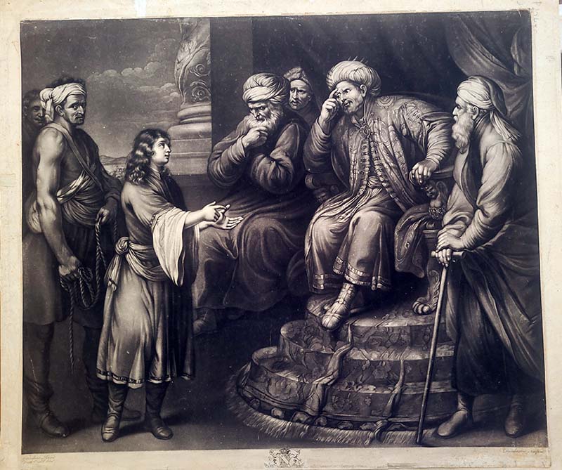 dunkarton Guercino mezzotint Joseph Interpreting the Dreams of Pharaoh - Image 1
