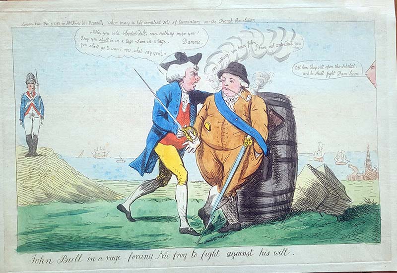 john bull in a rage John Bull in a rage forcing Nic frog to fight against his will - Image 1